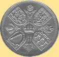25 Pence Crown 1960 (Rückseite)