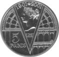 5 Pound Crown von 2001 (Rckseite)