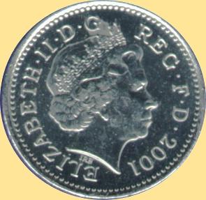 10 Pence 2001 (Vorderseite)