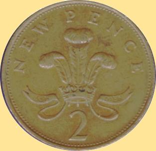 2 Pence 1971-1981 (Rückseite)