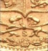 Mnzzeichen auf Sovereign mit Wappenschild