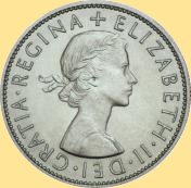 Elizabeth II auf Predezimalen Münzen